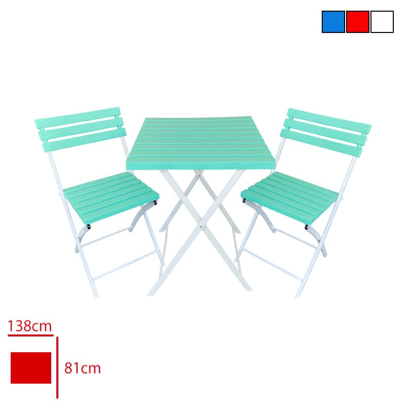 Bistro Set 2 Sandalye ve 1 Masa Renkli Bistro Set 2 Sandalye ve 1 Masa Renkli - Görsel 1