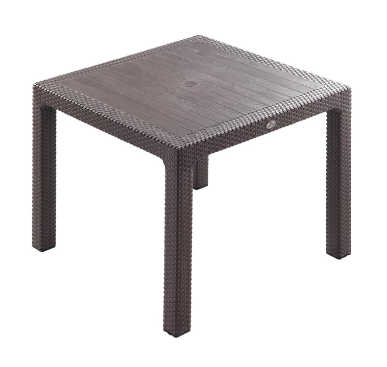Classi Rattan Masa 90x90 cm Camsız Kahverengi Classi Rattan Masa 90x90 cm Camsız Kahverengi - Görsel 1