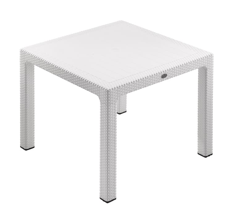 Classi Rattan Masa 90x90 cm Camsız Beyaz Classi Rattan Masa 90x90 cm Camsız Beyaz - Görsel 1