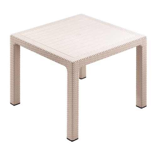 Classi Rattan Masa 90x90 cm Camsız Cappuccino Classi Rattan Masa 90x90 cm Camsız Cappuccino - Görsel 1