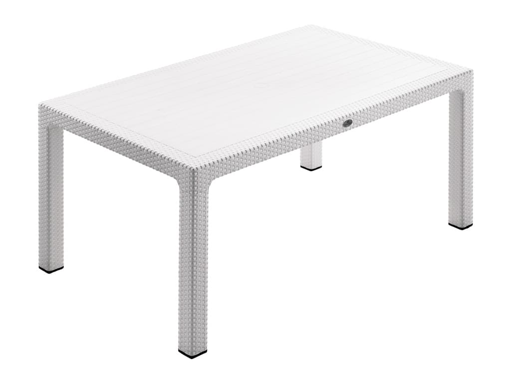 90x150 cm Beyaz Rattan Camsız Masa 90x150 cm Beyaz Rattan Camsız Masa - Görsel 1