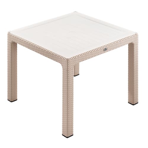 90x90 cm Camlı Cappuccino Rattan Masa 90x90 cm Camlı Cappuccino Rattan Masa - Görsel 1