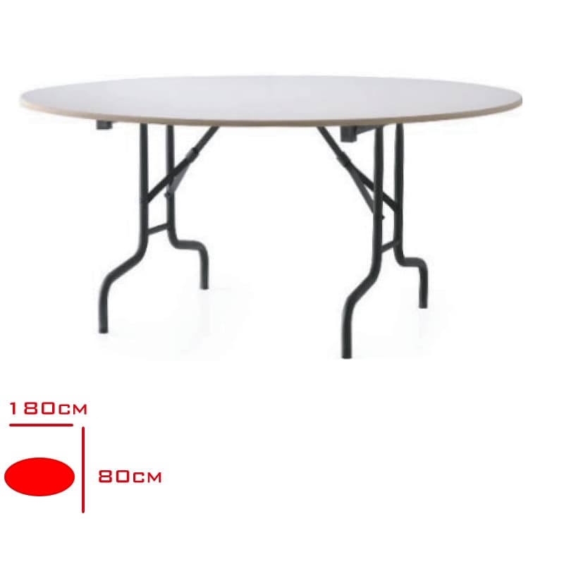 MDF Lam PVC Yuvarlak Banket Masa 180 cm MDF Lam PVC Yuvarlak Banket Masa 180 cm - Görsel 1