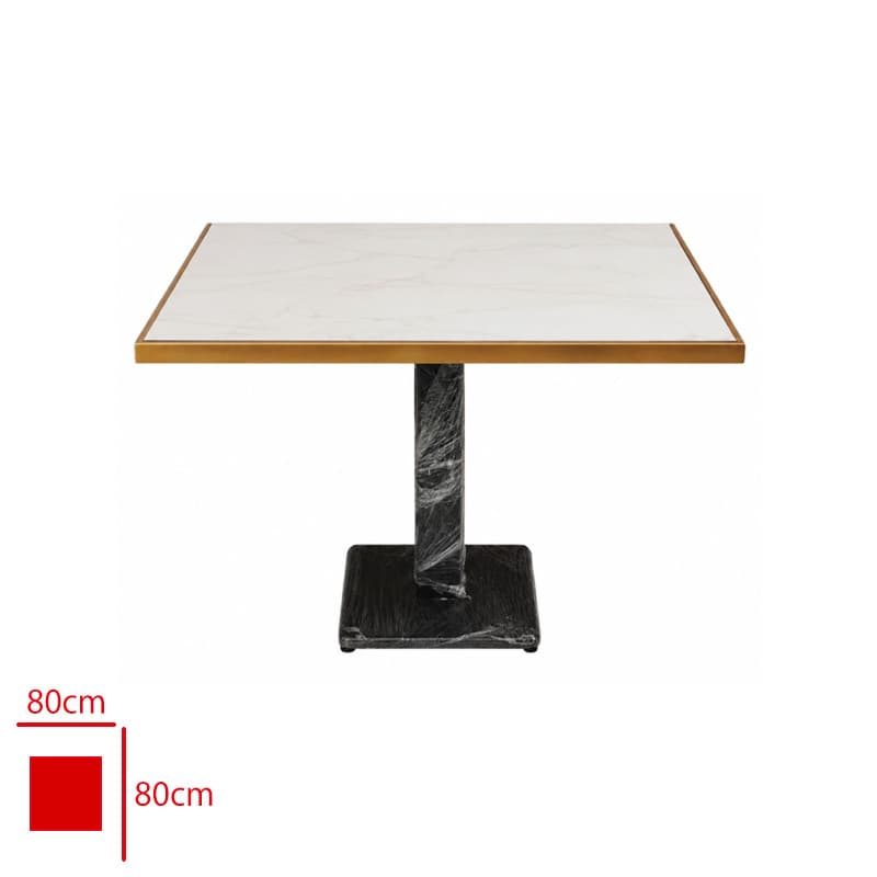 Gold Metal Çerçeveli Compact Masa 80x80 cm Gold Metal Çerçeveli Compact Masa 80x80 cm - Görsel 1