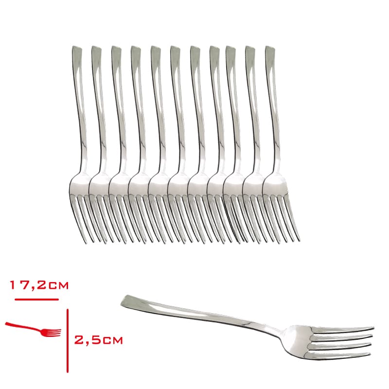 İnci Tatlı Çatalı 12'li 2,5 mm 304 Paslanmaz Çelik İnci Tatlı Çatalı 12'li 2,5 mm 304 Paslanmaz Çelik - Görsel 1