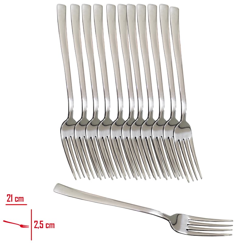 İnci Yemek Çatalı 12'li 3 mm 304 Paslanmaz Çelik İnci Yemek Çatalı 12'li 3 mm 304 Paslanmaz Çelik - Görsel 1
