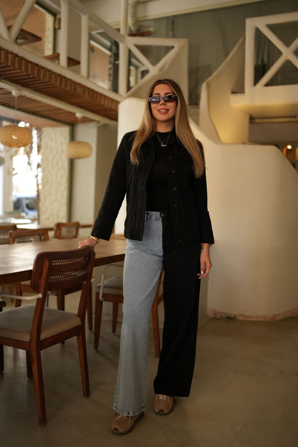 Çift Cepli Siyah Canvas Denim Boyfriend Ceket Çift Cepli Siyah Canvas Denim Boyfriend Ceket - Görsel 1