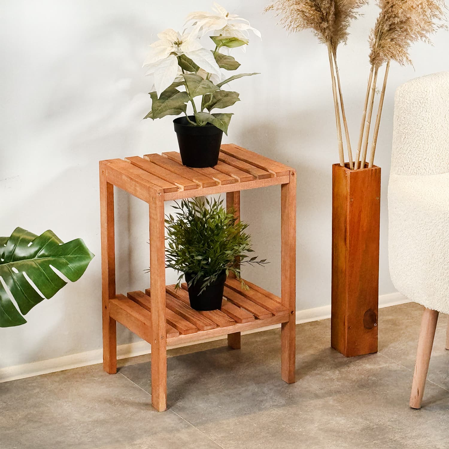 Ahşap Saksı Standı Çiçeklik Stand Raf Sehpa 2088 Ahşap Saksı Standı Çiçeklik Stand Raf Sehpa 2088 - Görsel 1