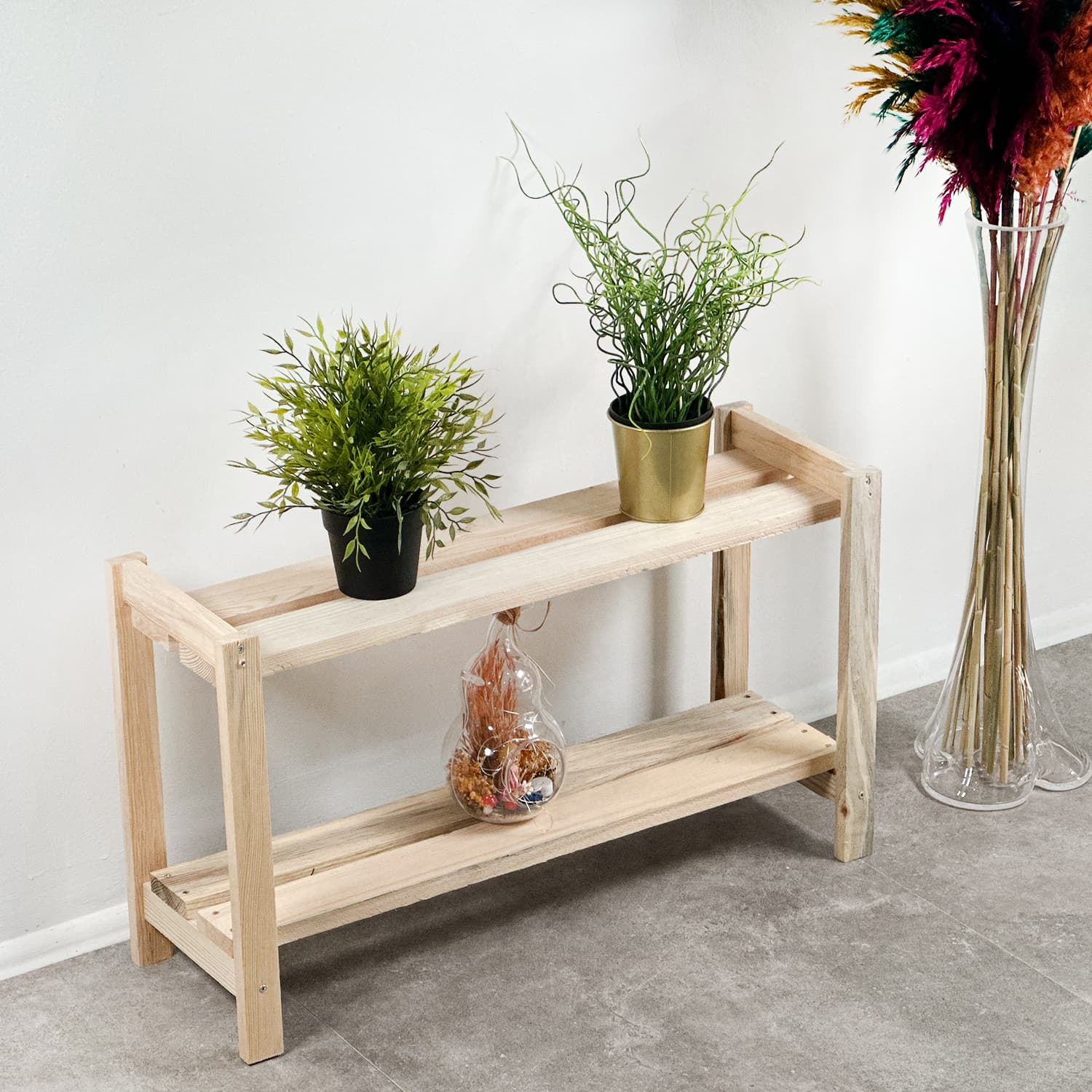 Ahşap 2 Katlı Çiçeklik Saksı Standı 2195 Ahşap 2 Katlı Çiçeklik Saksı Standı 2195 - Görsel 1