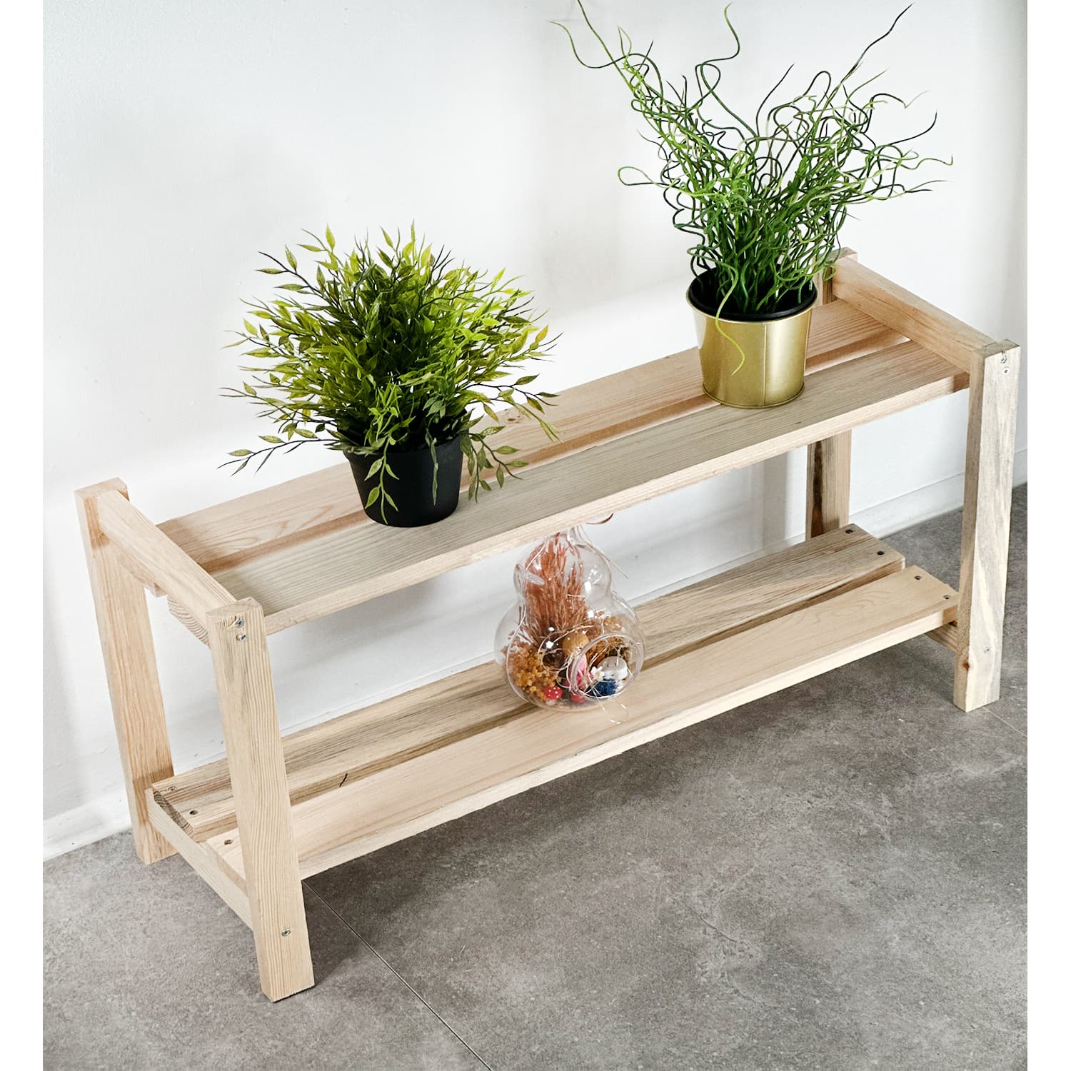 Ahşap 2 Katlı Çiçeklik Saksı Standı 2195 Ahşap 2 Katlı Çiçeklik Saksı Standı 2195 - Görsel 2