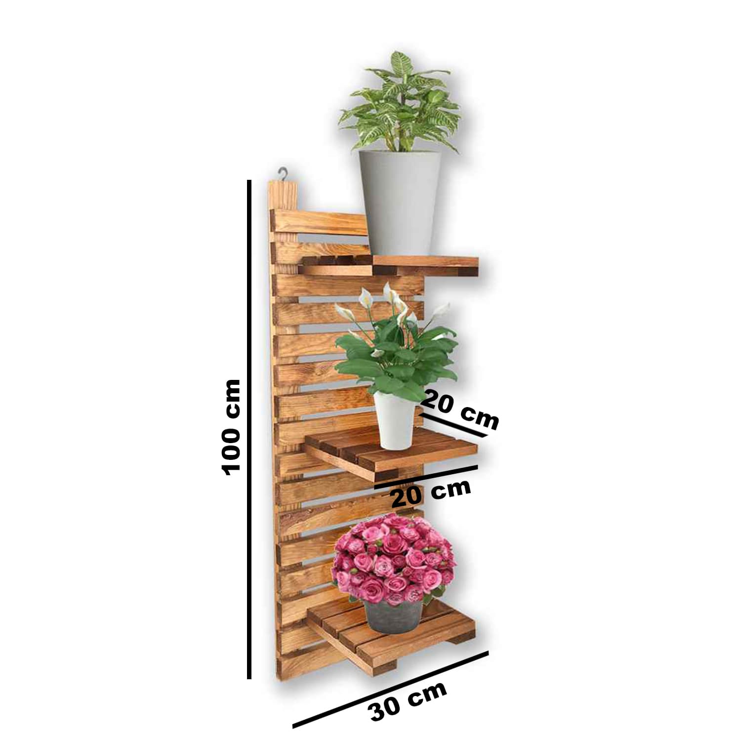 Askılı Çiçek Rafı Duvar Saksı Standı 2064 Askılı Çiçek Rafı Duvar Saksı Standı 2064 - Görsel 2