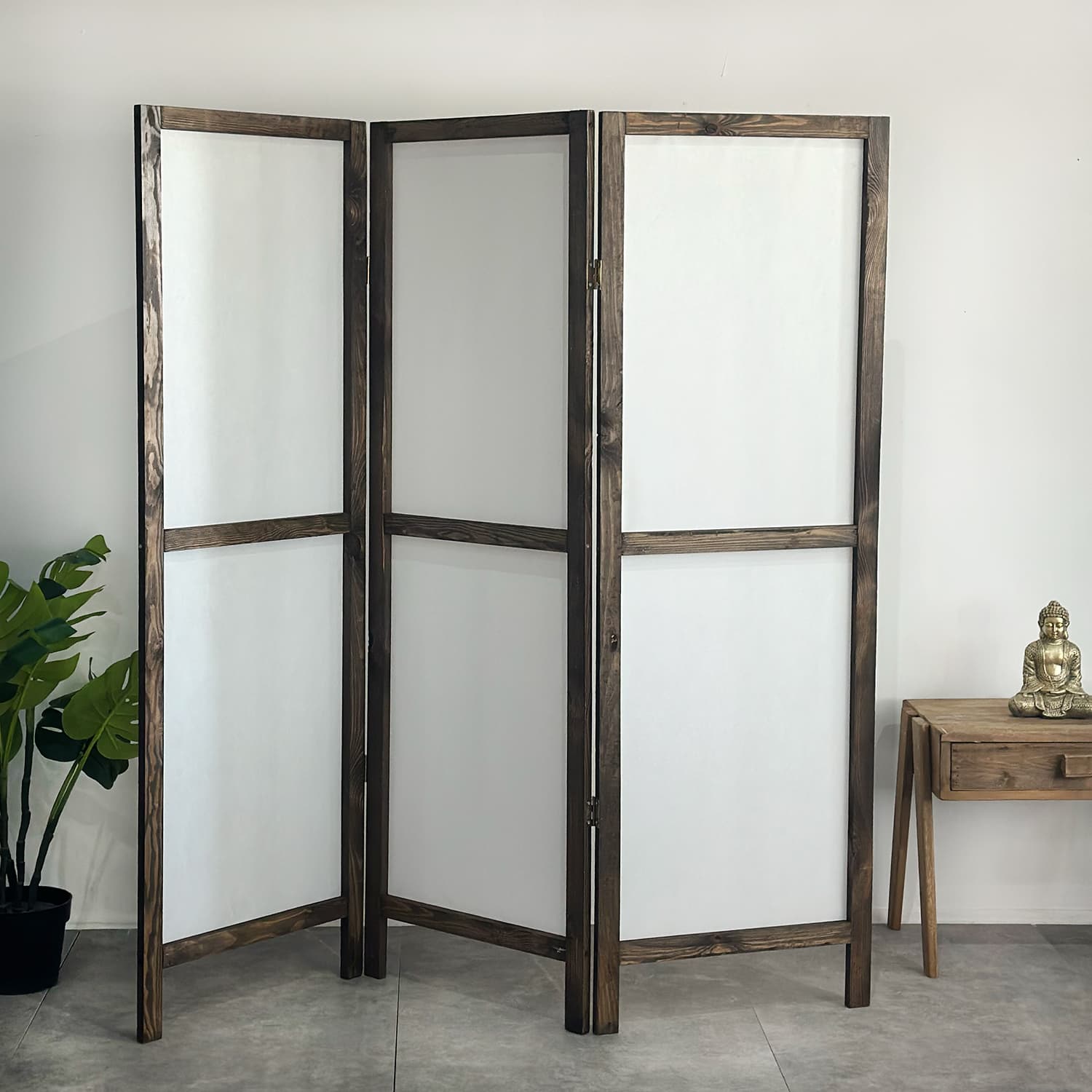 Ahşap 3 Kanat Paravan Panel  Oda Ayırıcı Seperatör 6006 Ahşap 3 Kanat Paravan Panel  Oda Ayırıcı Seperatör 6006