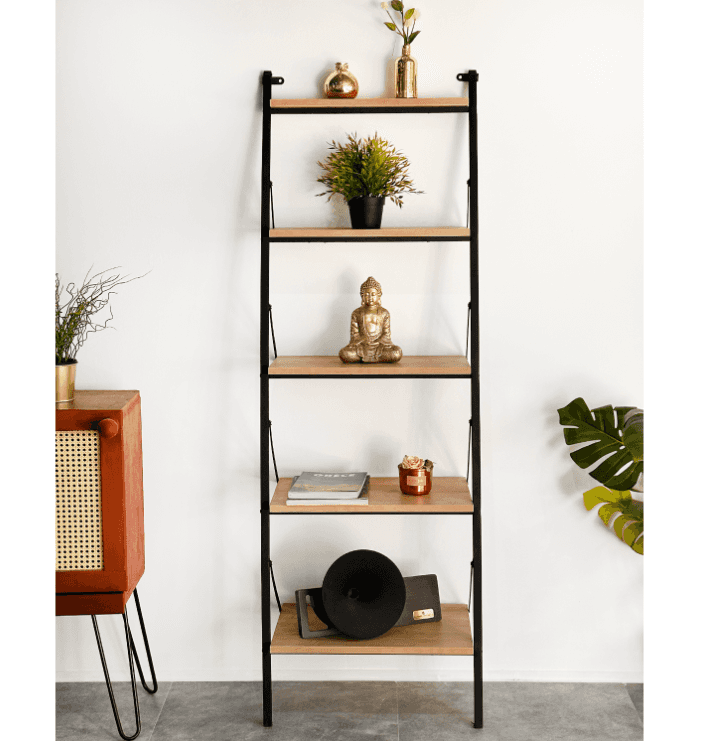 Metal Kitaplık Raf Dekoratif Dolap 5307