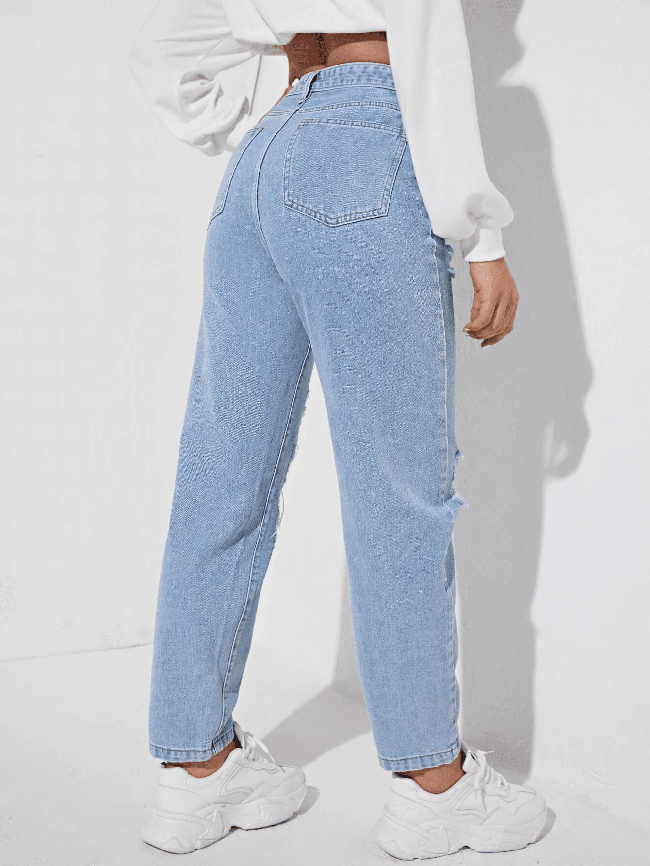 Vovikon KN Lazer Yırtık Mavi Kadın Jean Pantolon Vovikon KN Lazer Yırtık Mavi Kadın Jean Pantolon - Görsel 2