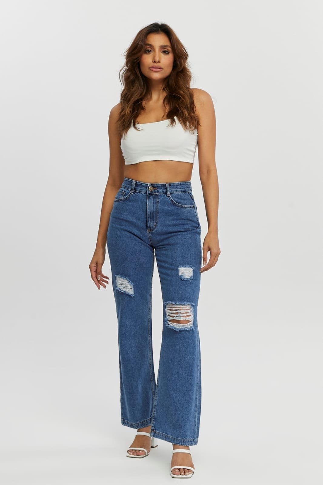 Vovikon KN Lazer Yırtık Kadın Mavi Boyfriend Bol Paça Jean Pantolon Vovikon KN Lazer Yırtık Kadın Mavi Boyfriend Bol Paça Jean Pantolon - Görsel 2