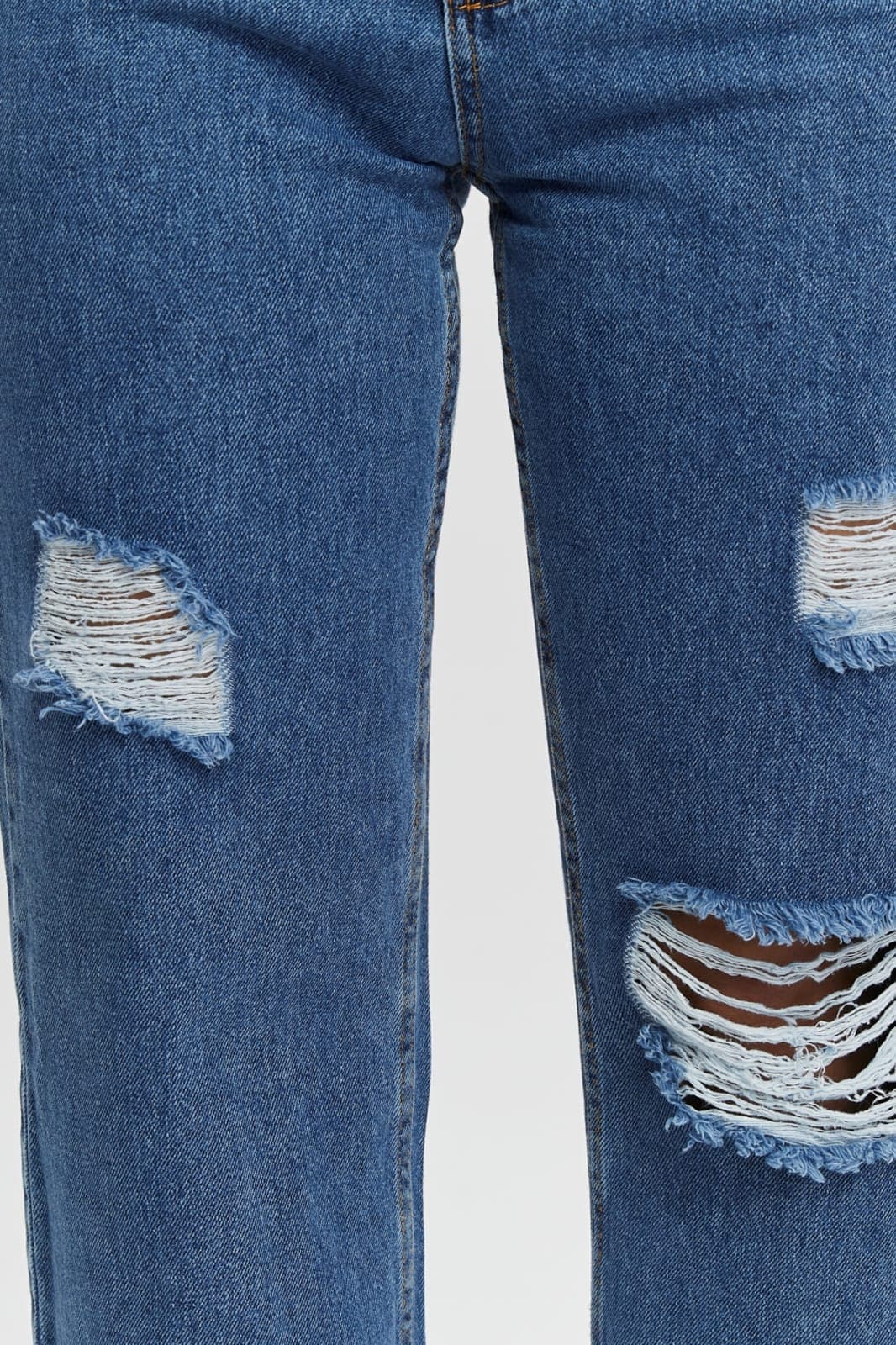 Vovikon KN Lazer Yırtık Kadın Mavi Boyfriend Bol Paça Jean Pantolon Vovikon KN Lazer Yırtık Kadın Mavi Boyfriend Bol Paça Jean Pantolon - Görsel 6