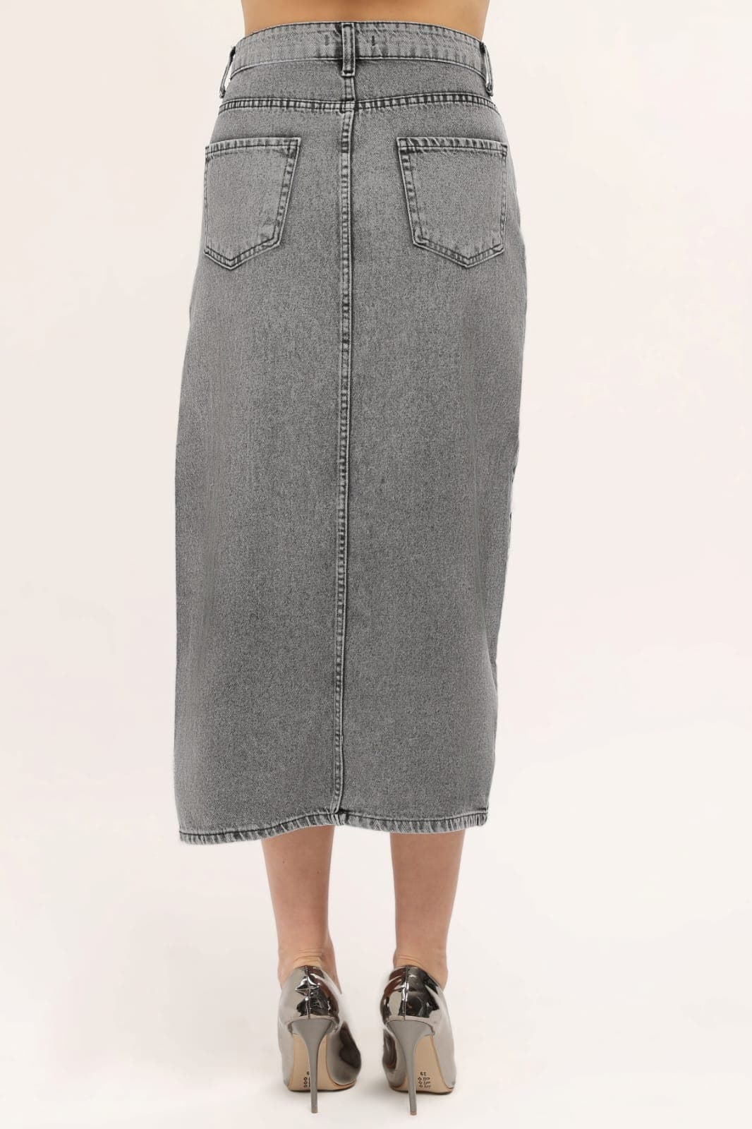 Vovikon KN Ön Parçalı Denim Kar Siyah Asimetrik Kadın Kot Etek Vovikon KN Ön Parçalı Denim Kar Siyah Asimetrik Kadın Kot Etek - Görsel 8