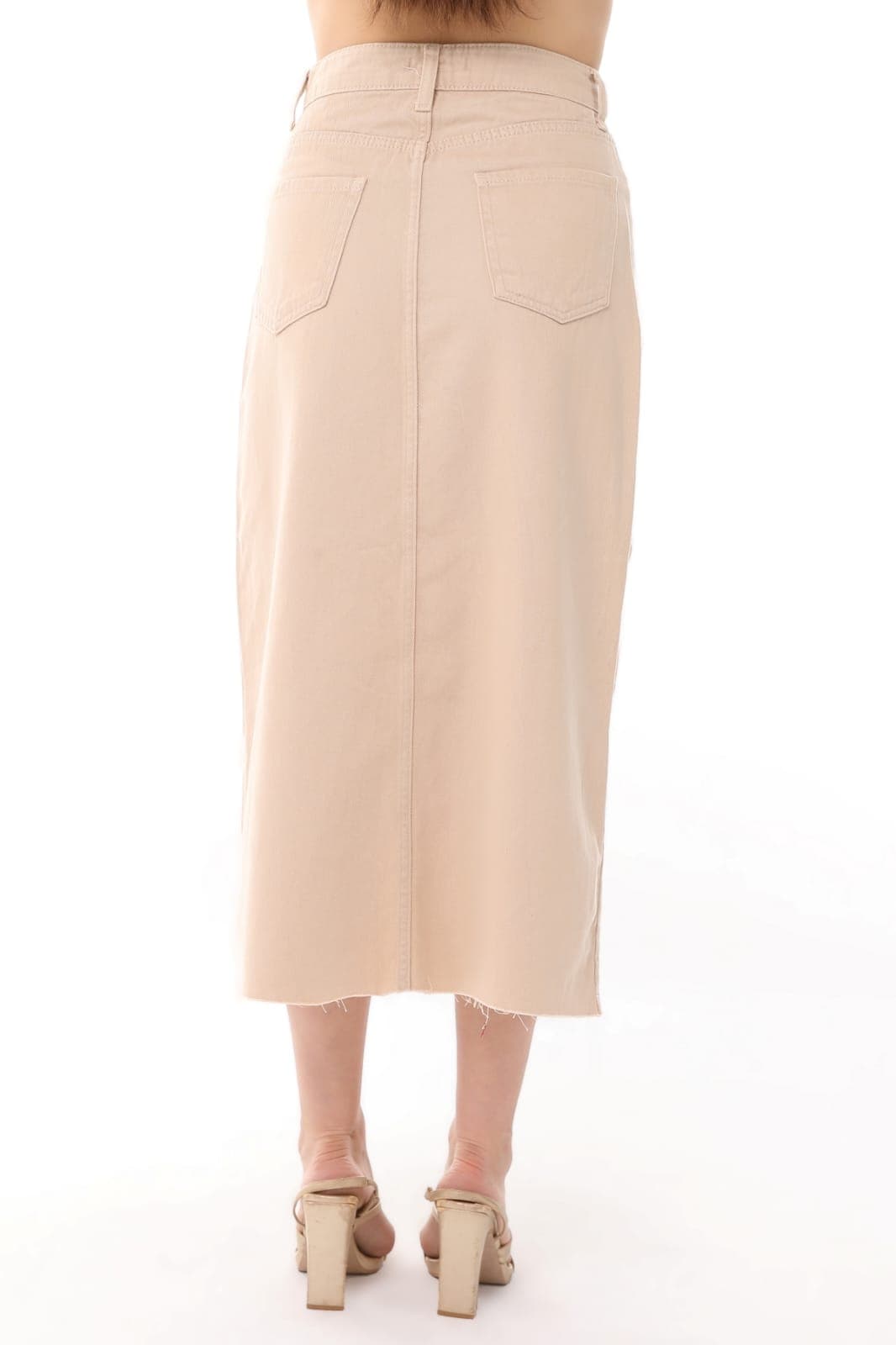 Vovikon KN Etek Ucu Kesik Ön Yırtmaç Bej Gabardin Kadın Keten Etek Vovikon KN Etek Ucu Kesik Ön Yırtmaç Bej Gabardin Kadın Keten Etek - Görsel 9
