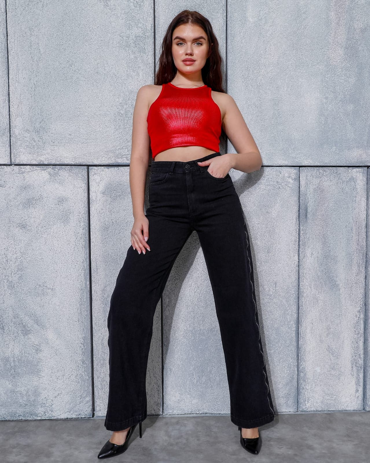 Vovikon KN Yan Fermuarlı Siyah Kadın Boyfriend Bol Paça Jean Vovikon KN Yan Fermuarlı Siyah Kadın Boyfriend Bol Paça Jean - Görsel 5