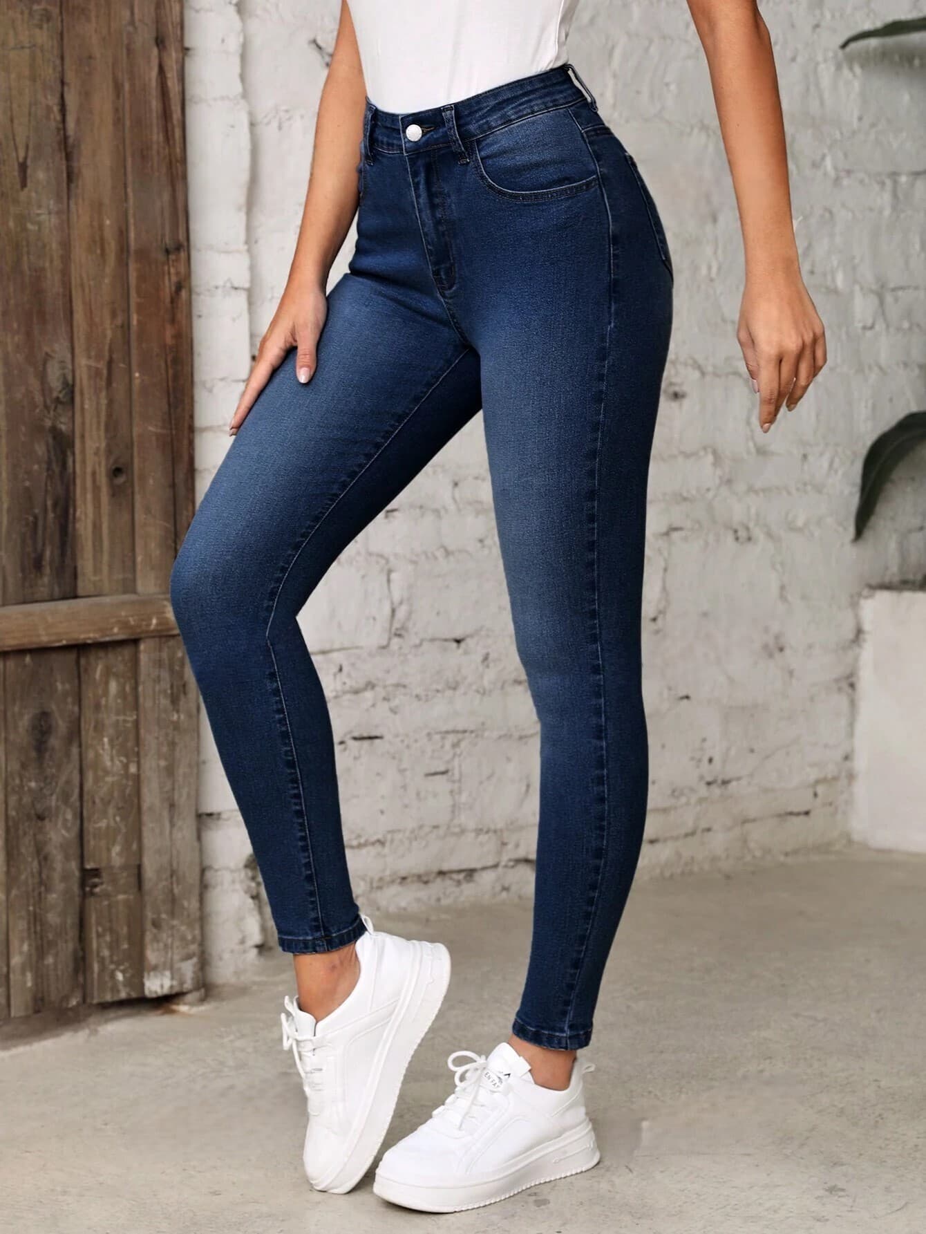 Vovikon DV Yüksek Bel Kahve Tint Dar Paça Kadın Jean Vovikon DV Yüksek Bel Kahve Tint Dar Paça Kadın Jean - Görsel 3